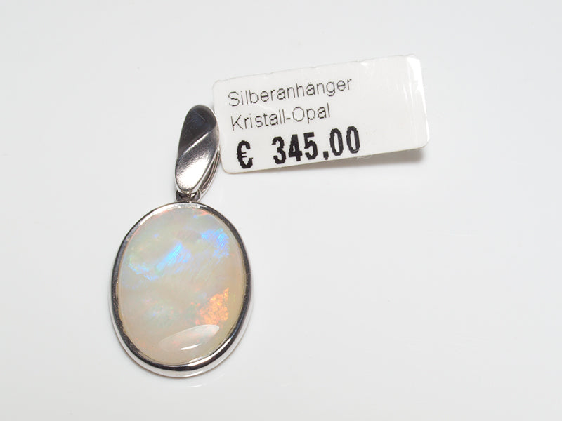 Opalschmuck, Silberschmuck, Anhänger aus Silber mit Kristallopal