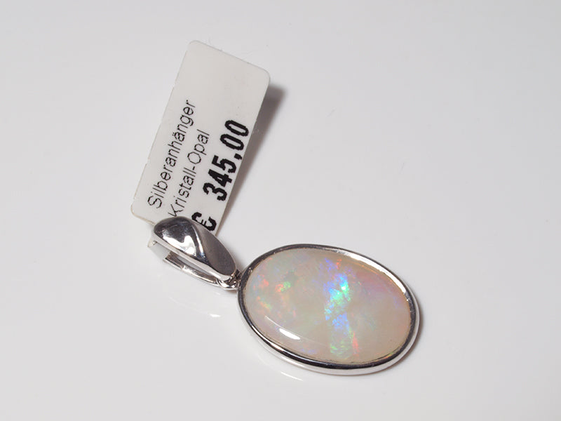 Opalschmuck, Silberschmuck, Anhänger aus Silber mit Kristallopal