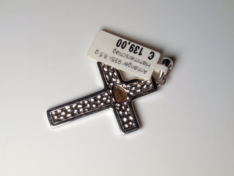 Silber Kreuz Anhänger Opal Australien