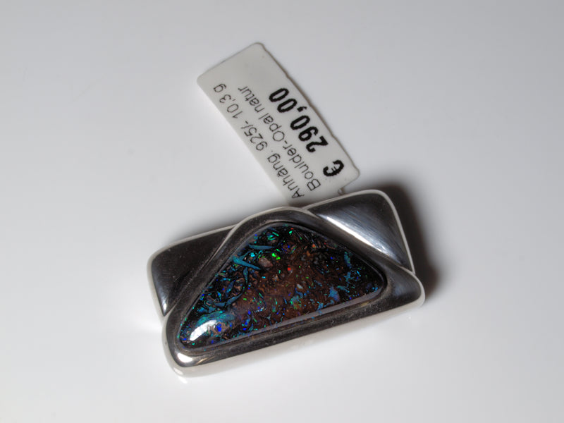 Opalschmuck - Anhänger aus Silber mit Boulder-Opal