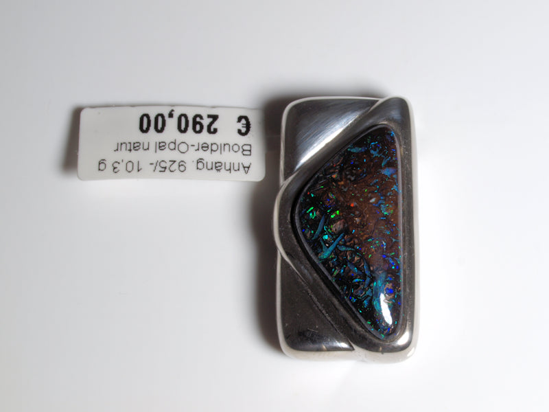 Opalschmuck - Anhänger aus Silber mit Boulder-Opal