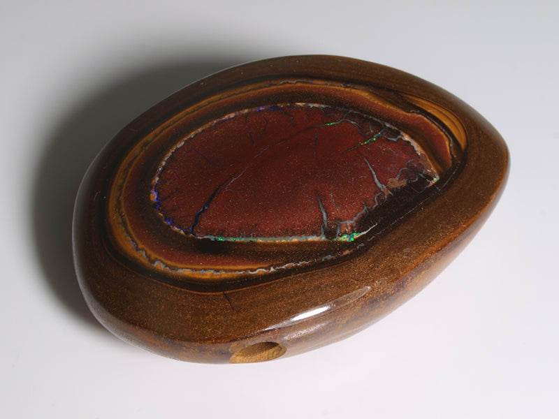 Boulder Opal Australien, Gebohrt für Opal Anhänger