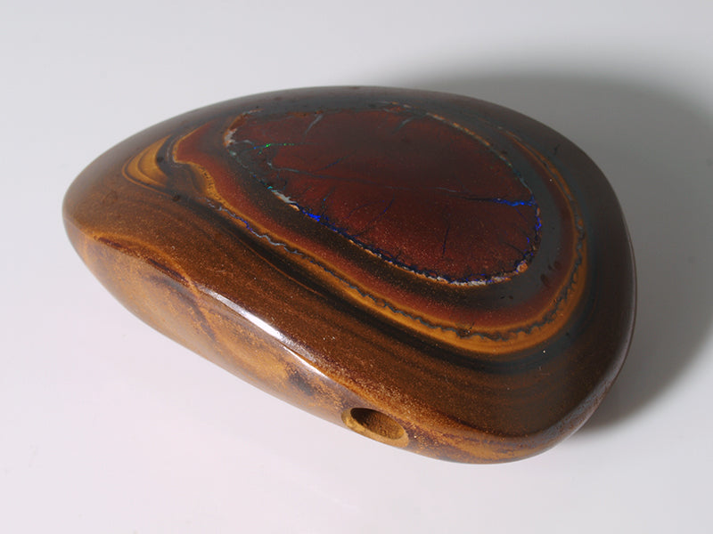 Boulder Opal Australien, Gebohrt für Opal Anhänger