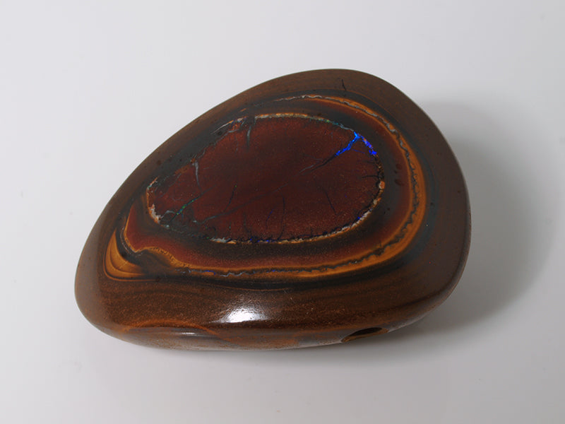 Boulder Opal Australien, Gebohrt für Opal Anhänger