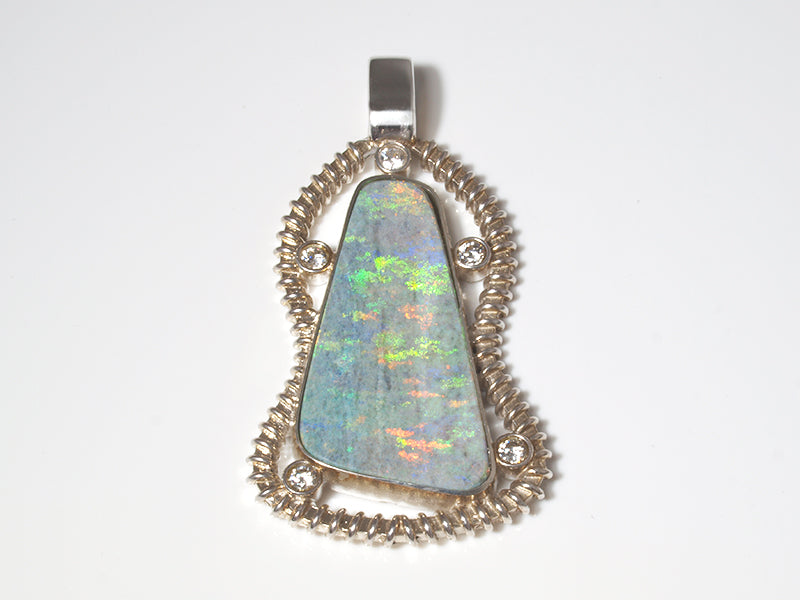 Opal Anhänger Silber mit Opal aus Australien