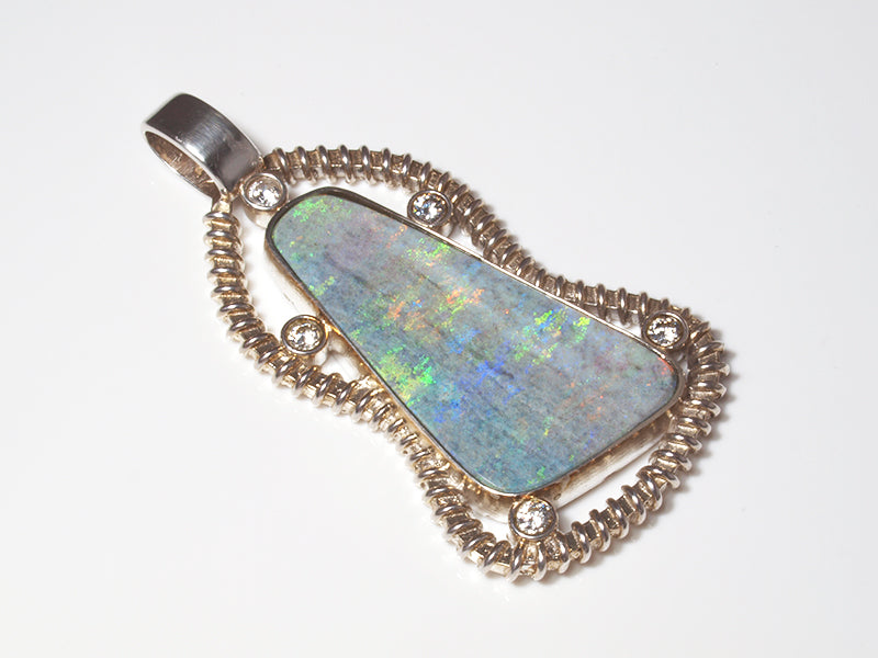 Opal Anhänger Silber mit Opal aus Australien