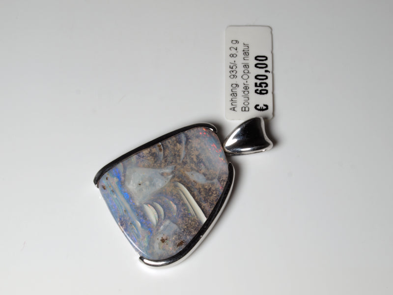 Opalschmuck, Anhänger Silber Boulder Opal Australien