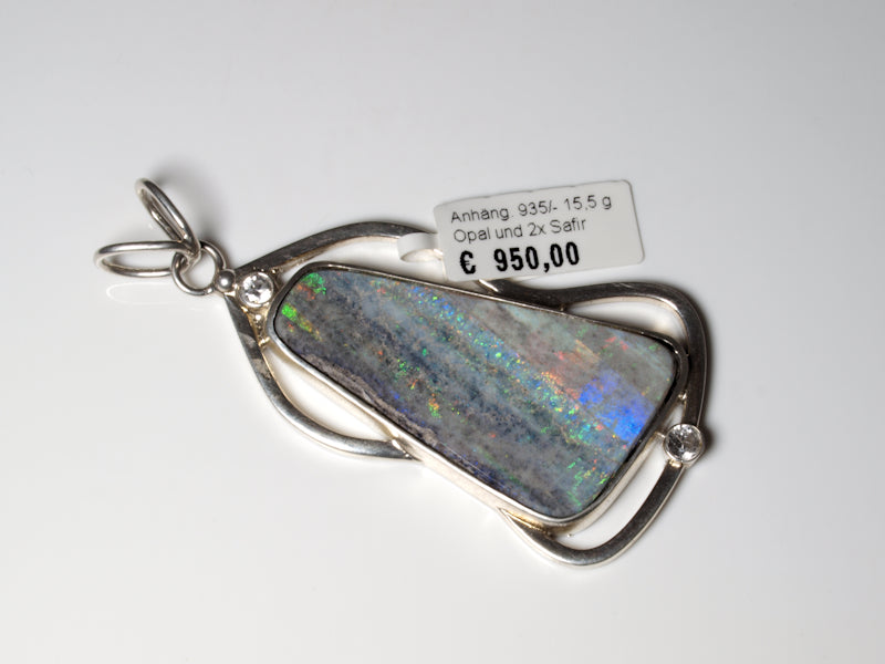 Opalschmuck, Anhänger Silber Boulder Opal Australien