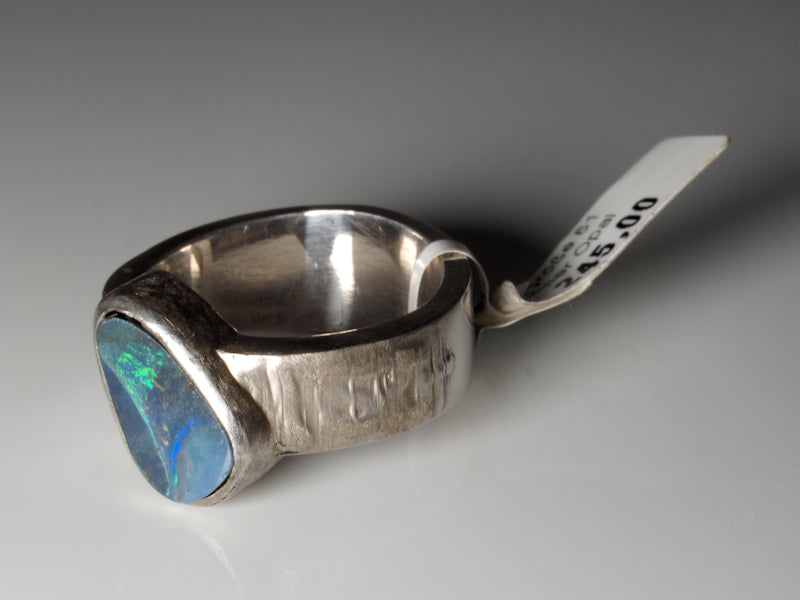 Opal Silberschmuck, Ring aus Silber mit Opal aus Australien