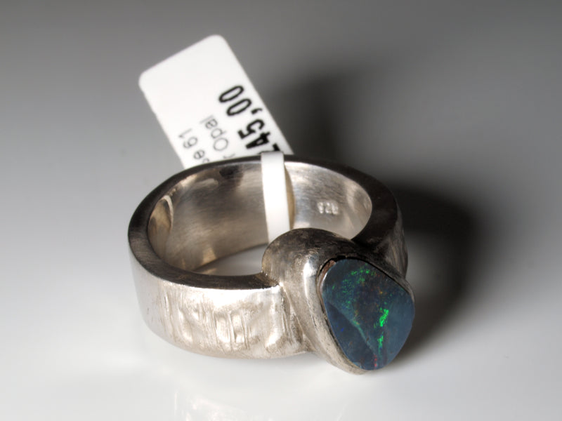Opal Silberschmuck, Ring aus Silber mit Opal aus Australien