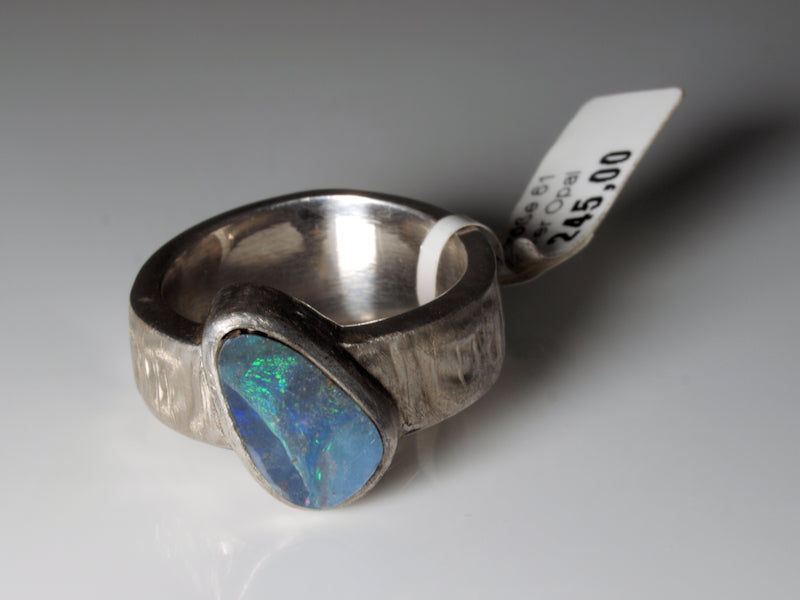 Opal Silberschmuck, Ring aus Silber mit Opal aus Australien
