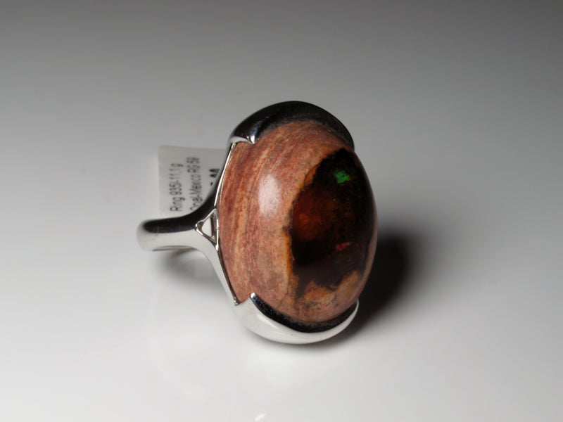 Opal Silberschmuck, Ring aus Silber mit Opal aus Australien