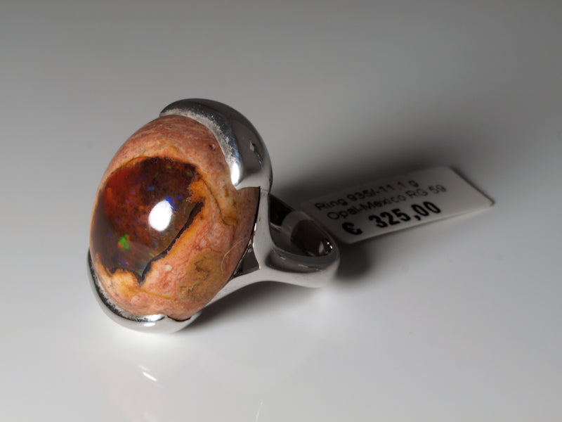 Opal Silberschmuck, Ring aus Silber mit Opal aus Australien