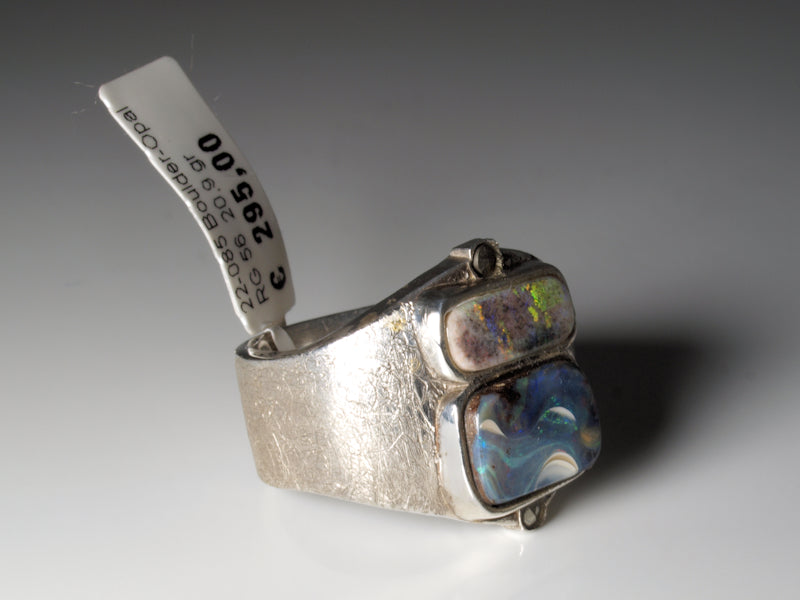 Opal Silberschmuck, Ring aus Silber mit Opal aus Australien
