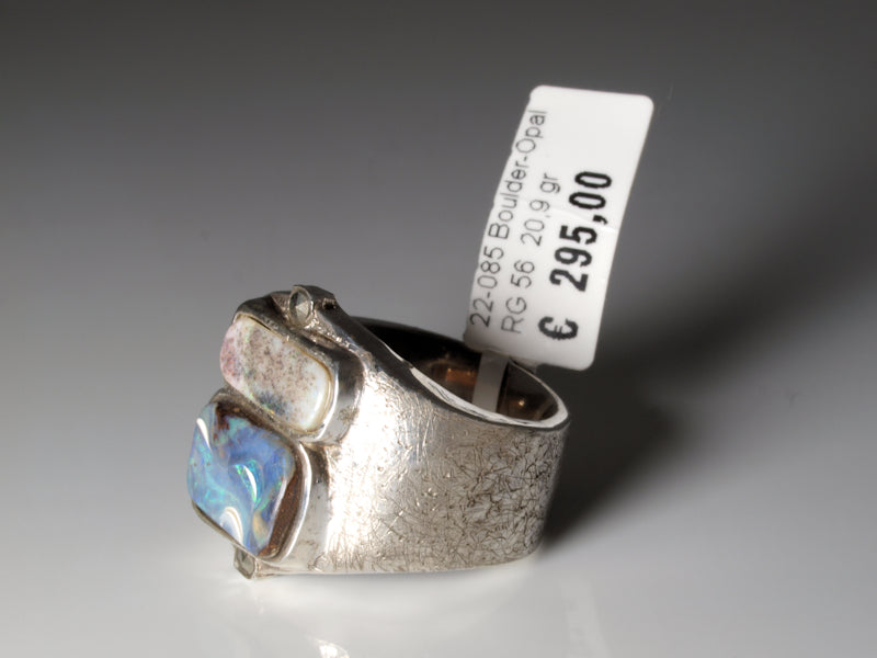 Opal Silberschmuck, Ring aus Silber mit Opal aus Australien