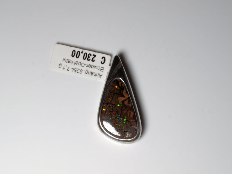 Opalschmuck Anhaenger Silber Opal Australien