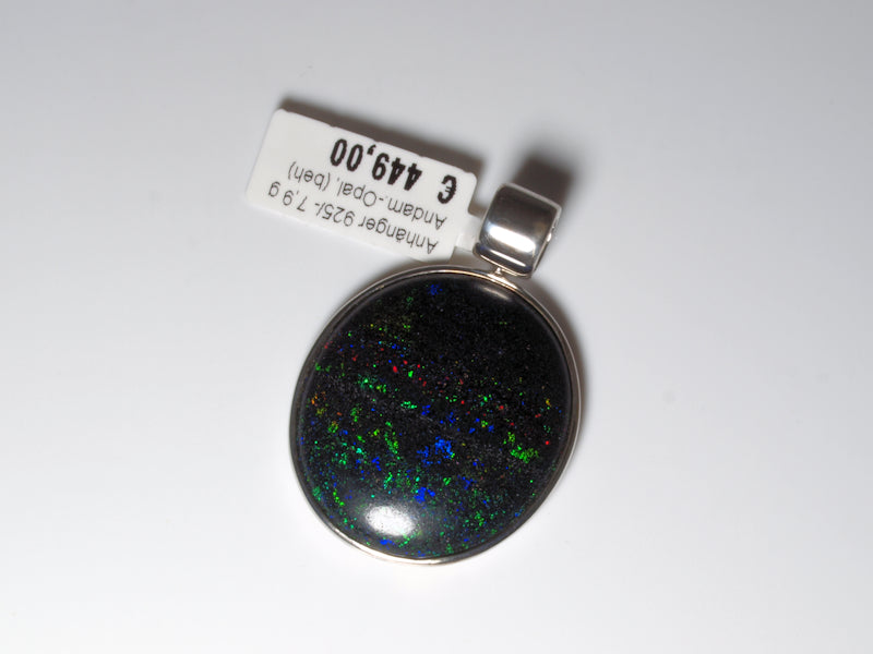 Opalschmuck Anhaenger Silber Opal Australien