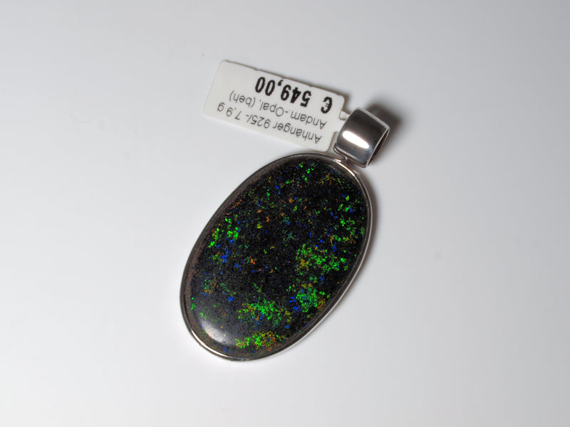 Opalschmuck Anhaenger Silber Opal Australien