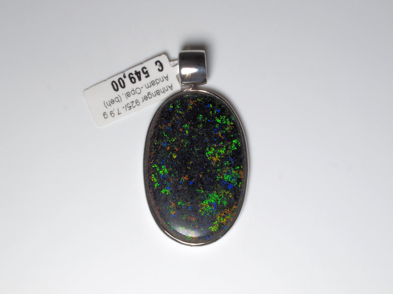 Opalschmuck Anhaenger Silber Opal Australien