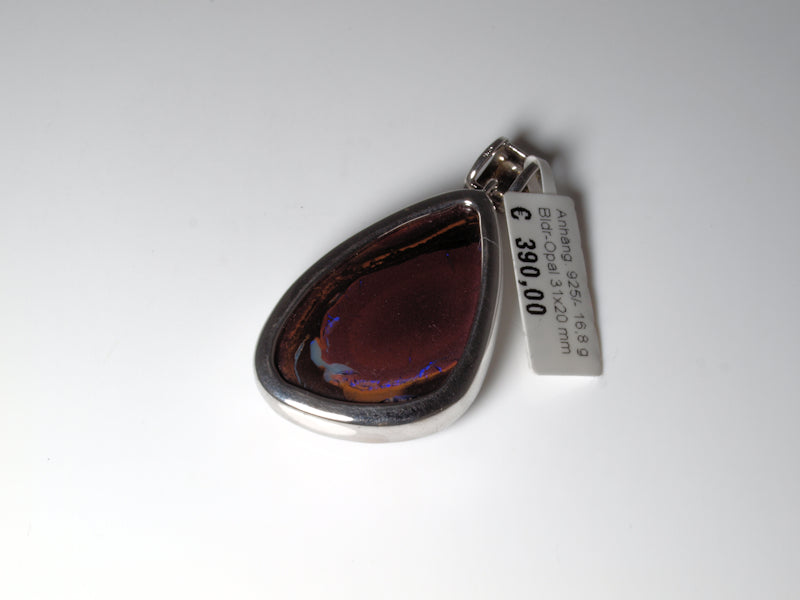 Opalschmuck Anhaenger Silber Opal Australien