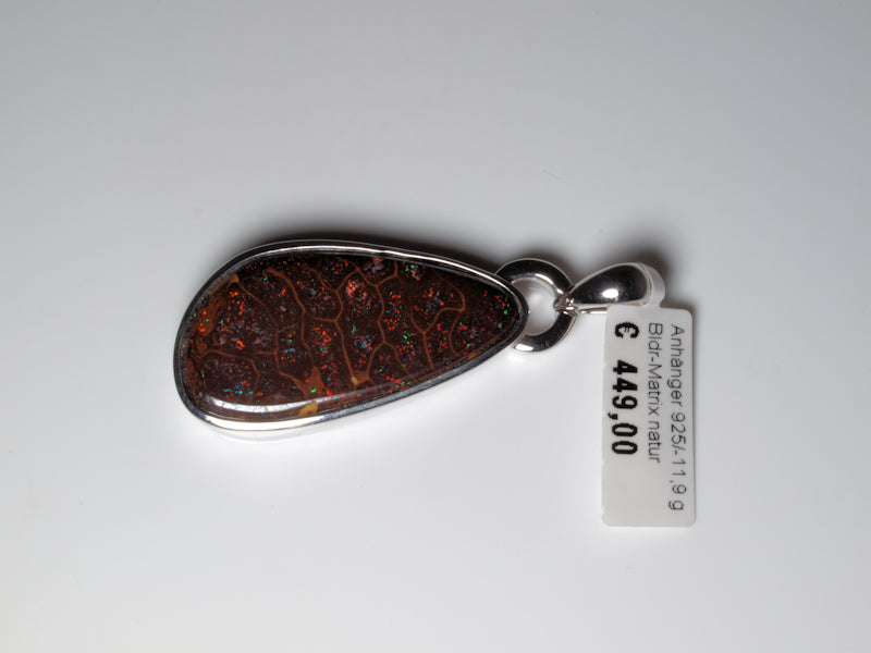 Opalschmuck Anhaenger Silber Opal Australien