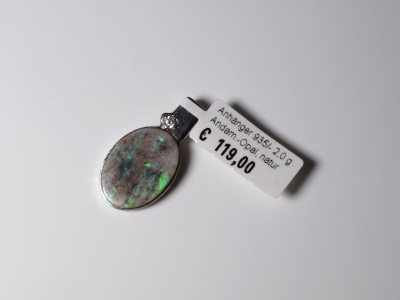 Opalschmuck Anhaenger Silber Opal Australien