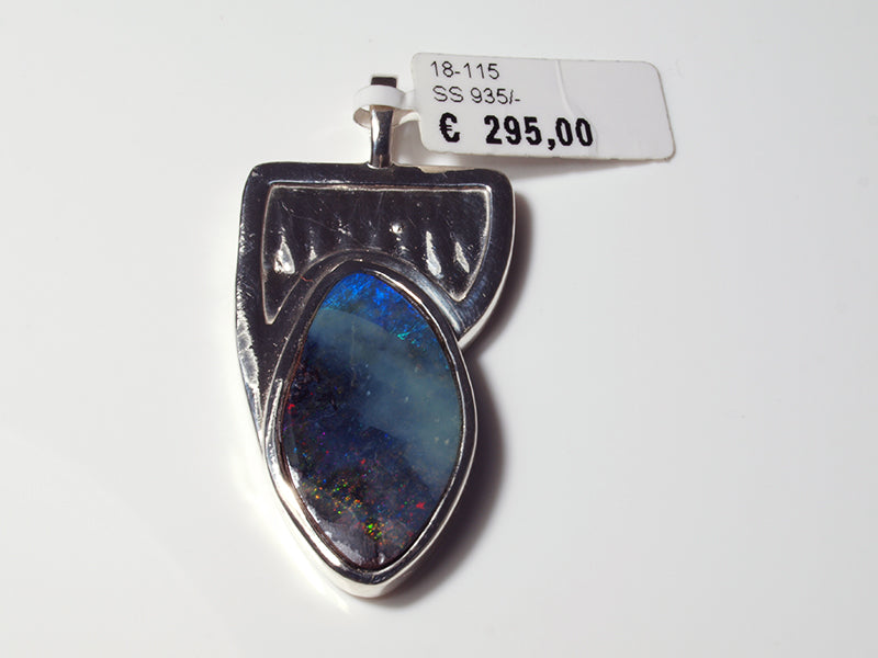 Opalschmuck - Silberschmuck, Anhänger mit Boulder-Opal