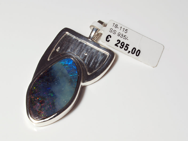 Opalschmuck - Silberschmuck, Anhänger mit Boulder-Opal