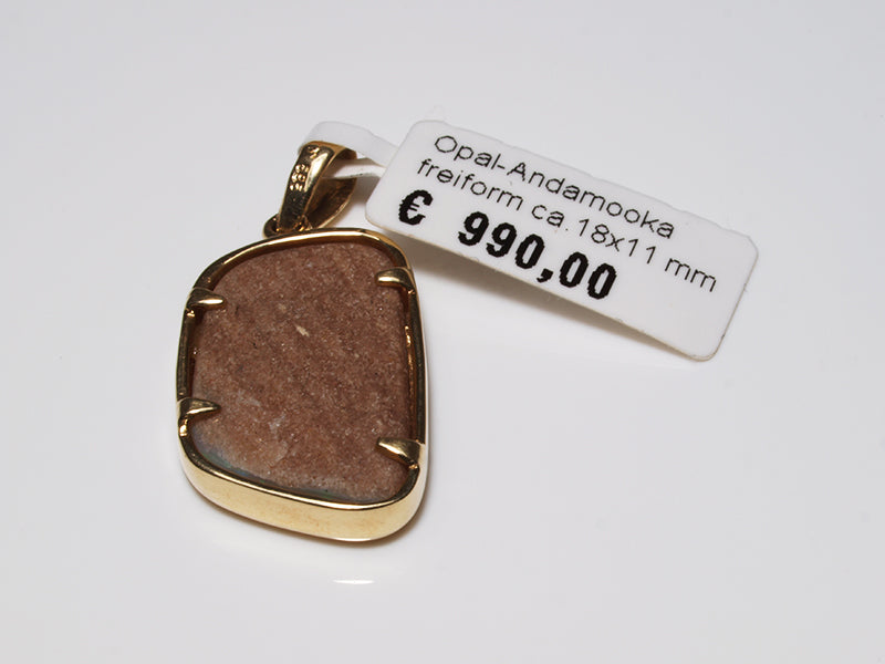 Opalschmuck - Goldschmuck, Anhänger aus Gold mit Opal aus Andamooka