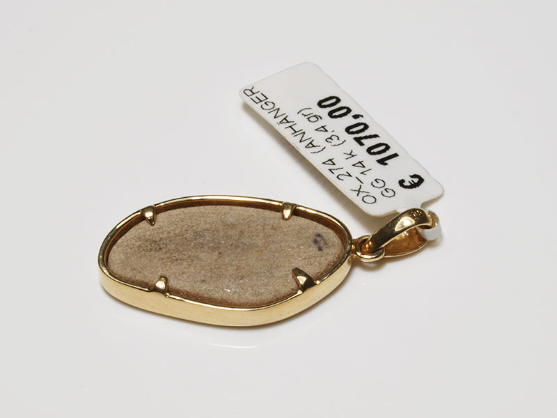 Opalschmuck - Goldschmuck, Anhänger aus Gold mit Boulder-Opal
