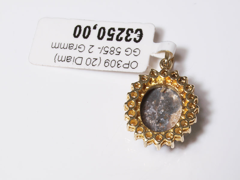 Opalschmuck - Goldschmuck, Anhänger aus Gold mit Schwarzopal