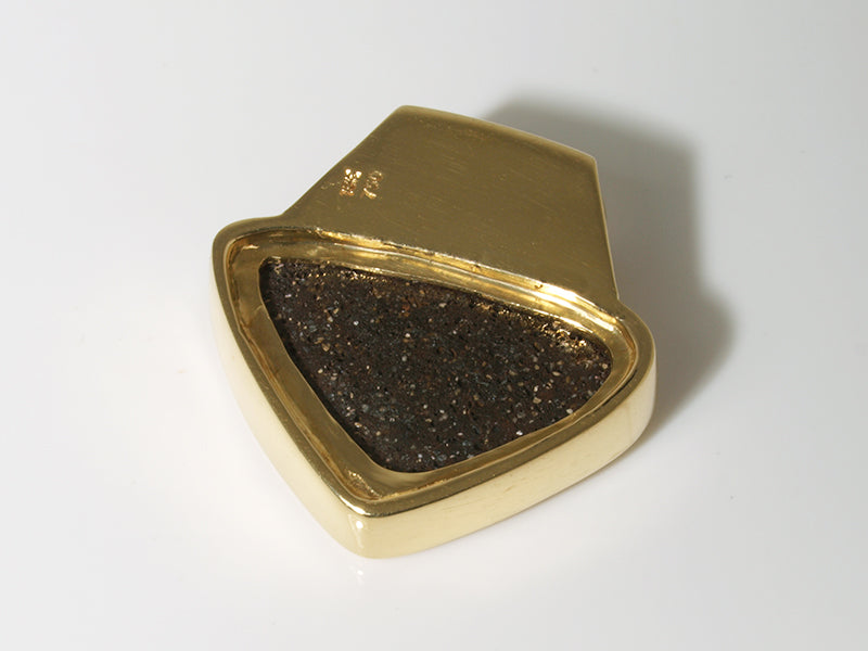 Opalschmuck - Goldschmuck, Anhänger aus Gold mit Boulder-Opal und Diamant