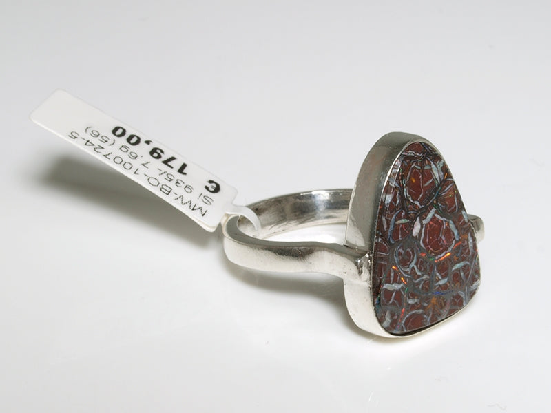 Opal Ring Silber, Boulderopal Australien