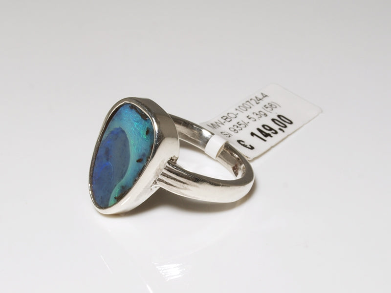 Opal Ring Silber, Boulderopal Australien