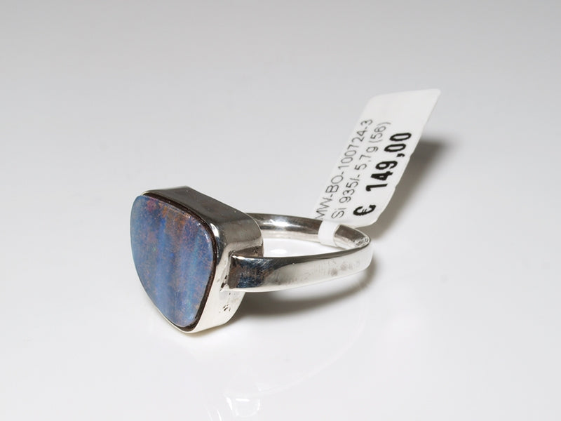 Opal Ring Silber, Boulderopal Australien