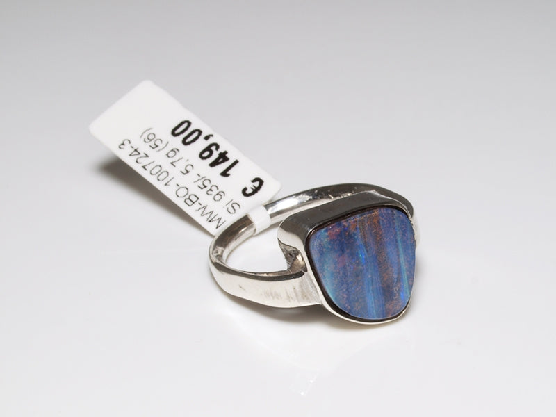 Opal Ring Silber, Boulderopal Australien