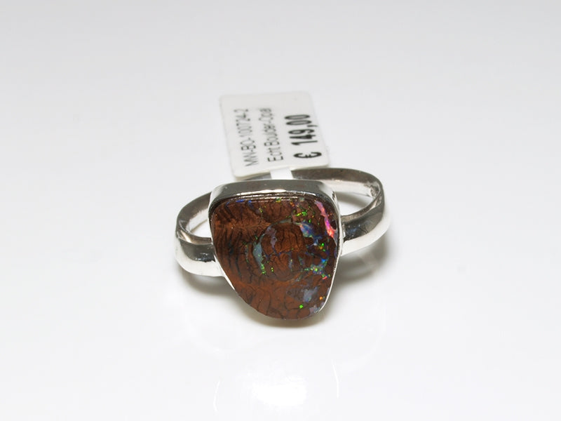 Opal Ring Silber, Boulderopal Australien