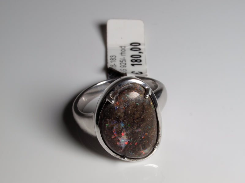 Opalring, Silbering mit Opal aus Australien