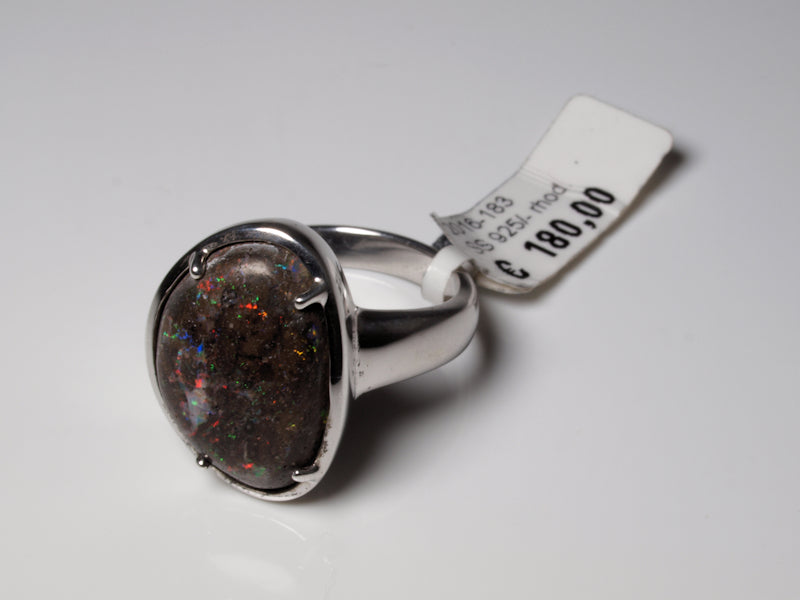 Opalring, Silbering mit Opal aus Australien