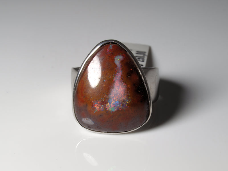 Opalschmuck - Ring aus Silber mit Boulder-Opal