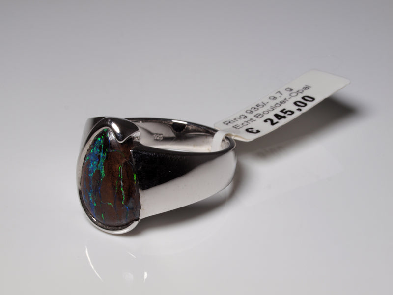 Opalring, Silbering mit Opal aus Australien