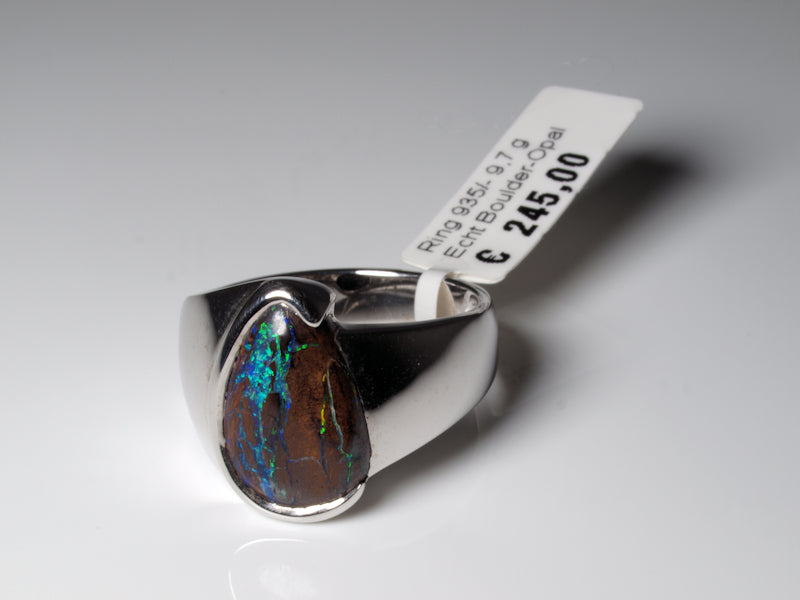 Opalring, Silbering mit Opal aus Australien