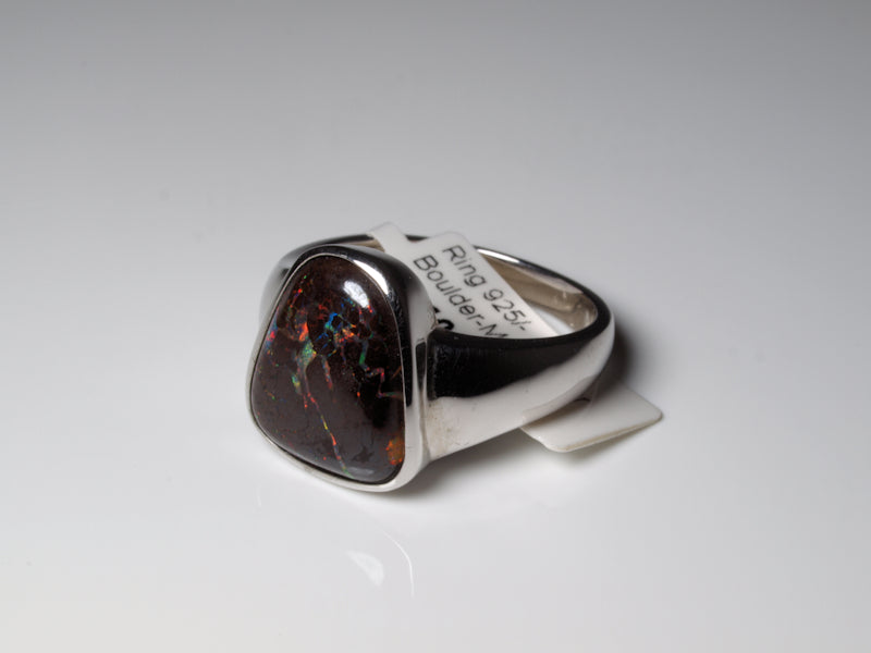 Opalring, Silbering mit Opal aus Australien