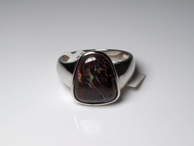 Opalring, Silbering mit Opal aus Australien