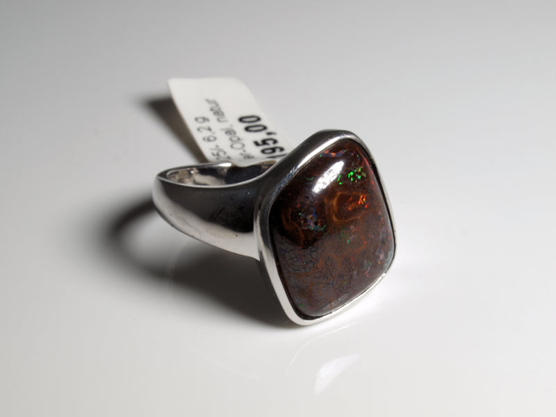 Opalring, Silbering mit Opal aus Australien