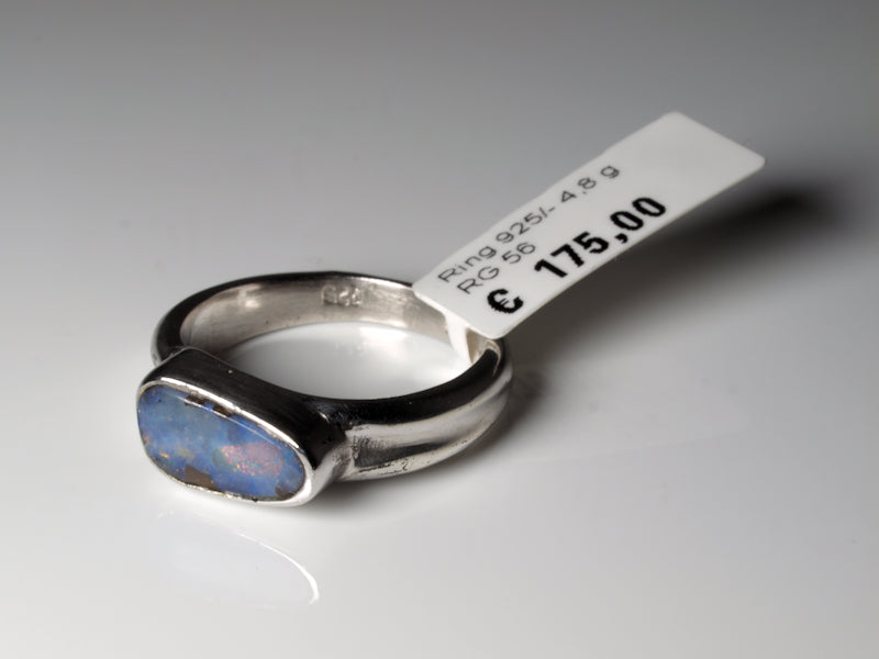 Opalring, Silbering mit Opal aus Australien