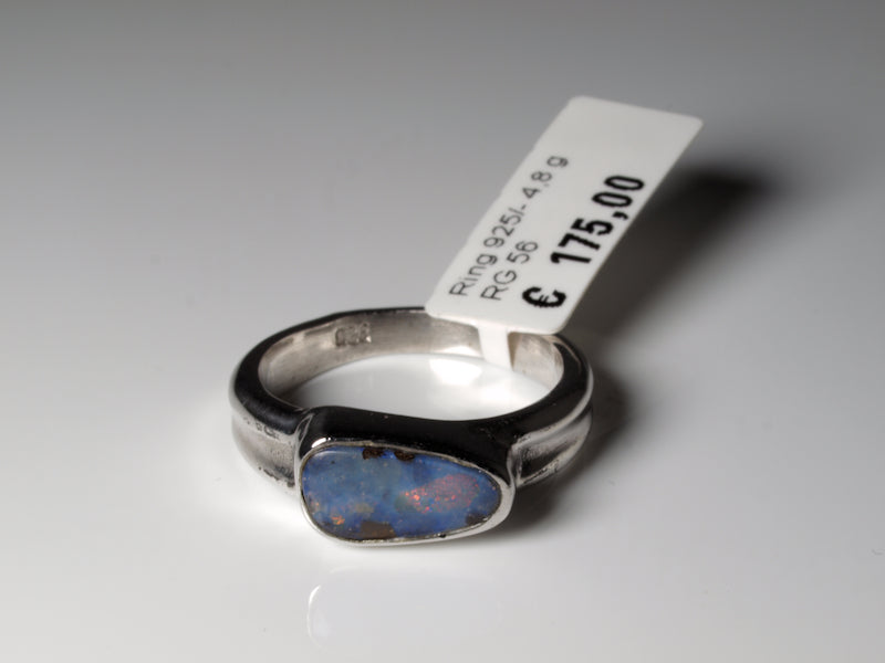 Opalring, Silbering mit Opal aus Australien