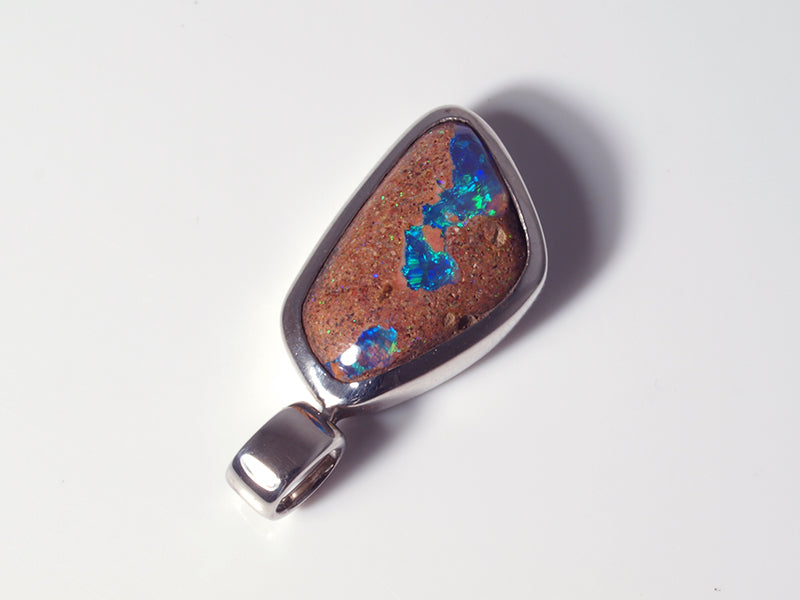 Opalschmuck - Silberanhänger, Fossil-Opal