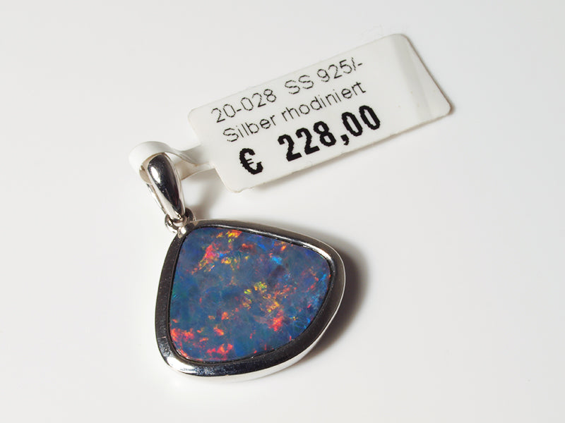 Opalschmuck - Silberanhänger mit Opal-Doublette