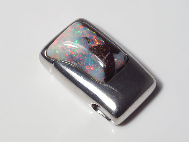 Opalschmuck - Opalanhänger aus Silber mit Boulder Opal